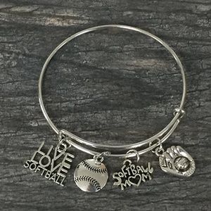 Softball Mom Bangle Bracelet